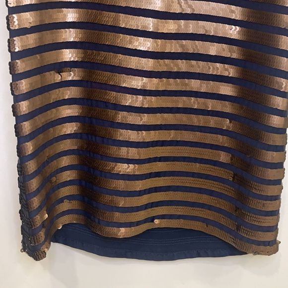 French Connection Sequin Striped Dress M - Picture 3 of 8